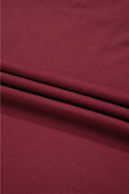 Red Dahlia Lace-trimmed Sweetheart Neckline Ruched Detail Long Sleeve T-shirt