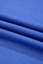 Tillandsia Purple Varsity Contrast Banded Sleeve Shift Sweatshirt Dress