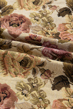 Khaki Floral Waffle Knit Patchwork Chest Pockets Buttoned Jacket
