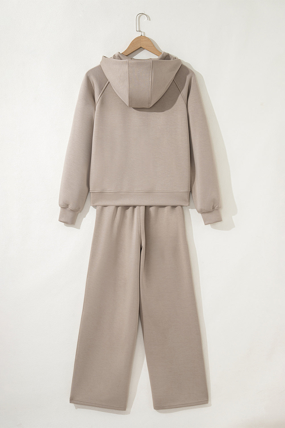 Beau Blue Half Zip Thumbhole Sleeve Hoodie Active Pants 2pcs Outfit