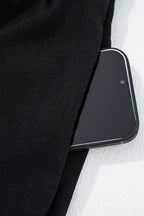 Jungle Green Contrast Stitched V Neck 3/4 Sleeve Tiered Mini Dress