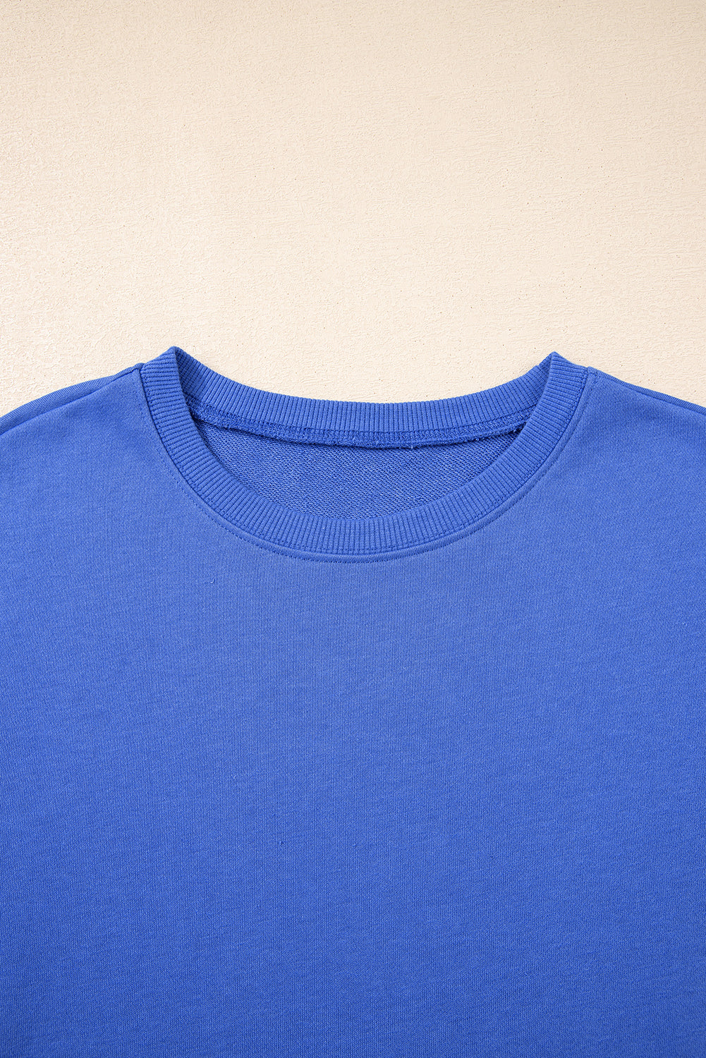 Tillandsia Purple Varsity Contrast Banded Sleeve Shift Sweatshirt Dress