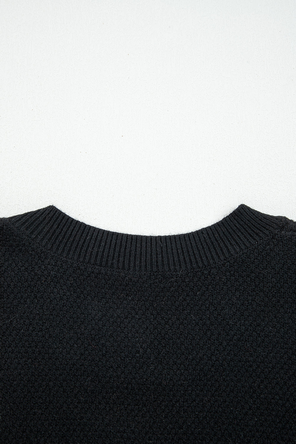 Dark Brown Color Block Knit Striped Sleeve Detail Casual Sweater