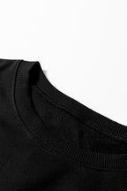 Tillandsia Purple Varsity Contrast Banded Sleeve Shift Sweatshirt Dress
