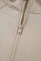 Beau Blue Half Zip Thumbhole Sleeve Hoodie Active Pants 2pcs Outfit