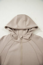 Beau Blue Half Zip Thumbhole Sleeve Hoodie Active Pants 2pcs Outfit