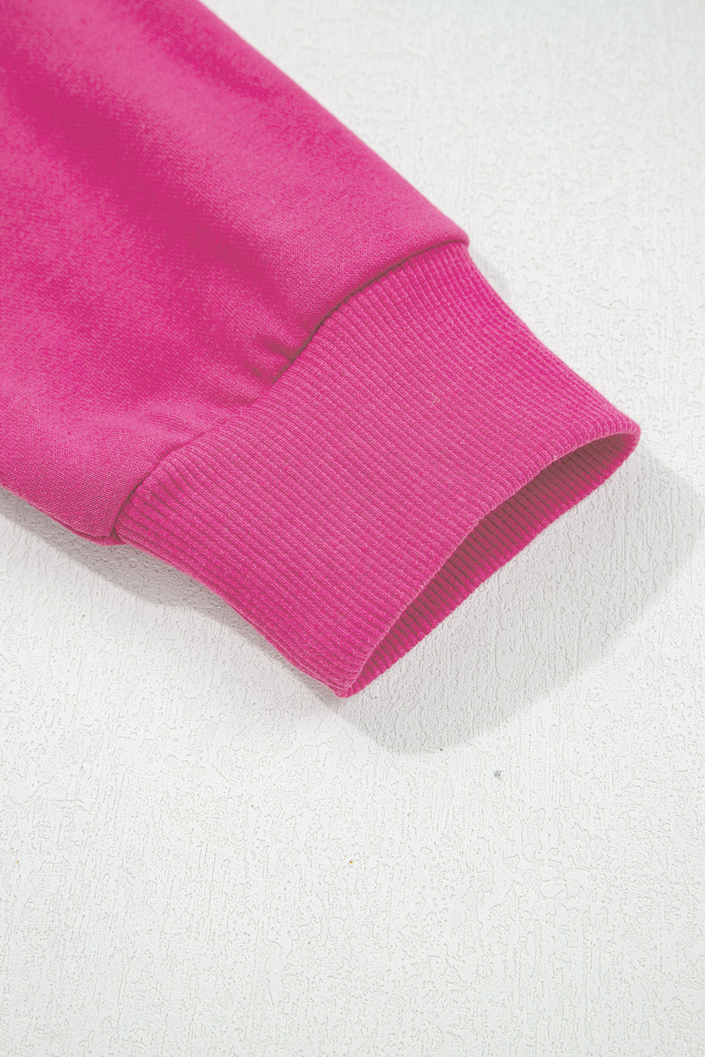 Rose Red Varsity Striped Detail Drop Shoulder Oversized Sweatshirt