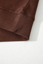 Rose Red Varsity Striped Detail Drop Shoulder Oversized Sweatshirt