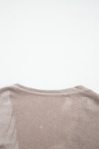 Smoke Gray 3/4 Sleeve Open Front Velvet Kimono