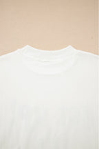 Beige GAME DAY Slogan Printed Half Sleeve Oversize T Shirt