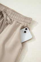 Beau Blue Half Zip Thumbhole Sleeve Hoodie Active Pants 2pcs Outfit