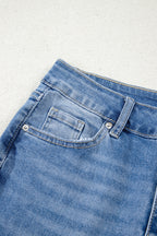 Ashleigh Blue Cut out Side Frayed Hemline Flare Jeans