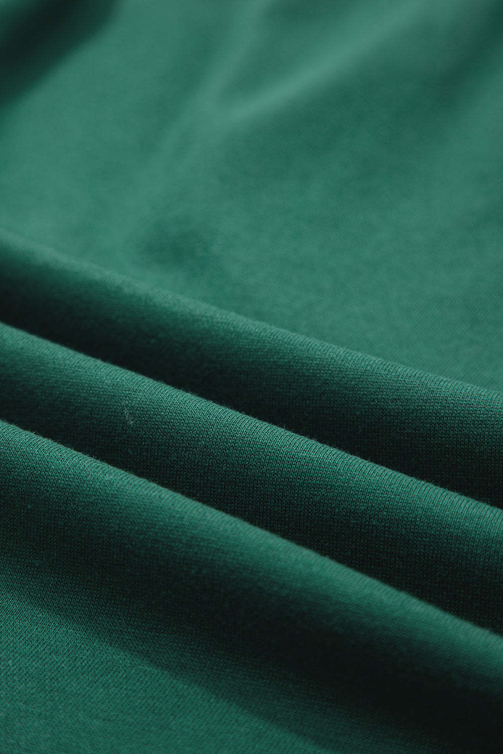 Evergreen Contrast Trim Zip Collar Long Sleeve Ruffle Hem Mini Dress