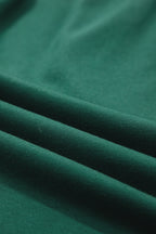 Evergreen Contrast Trim Zip Collar Long Sleeve Ruffle Hem Mini Dress