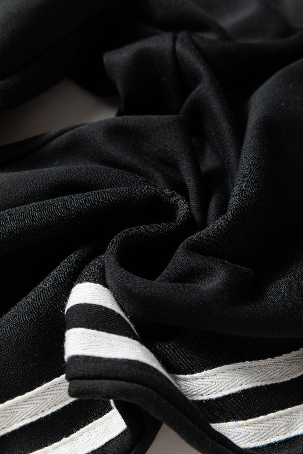 Oatmeal Varsity Striped Detail Crewneck Pullover Elastic Sweatpants 2pcs Outfit