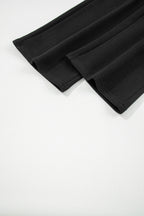 Coffee Fleece Lined Leopard Drawstring Elastic Waist Solid Pants