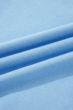 Beau Blue Floral Patchwork Drop Shoulder Pullover and Sweatpants Lounge Set