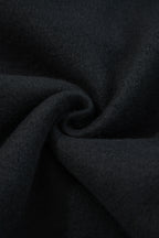 Coffee Fleece Lined Leopard Drawstring Elastic Waist Solid Pants