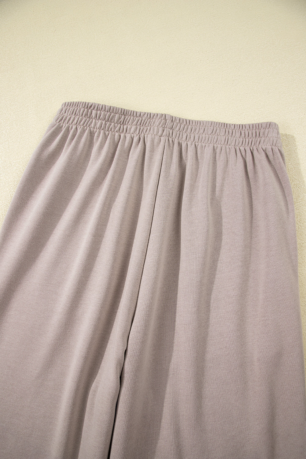 Oatmeal Varsity Striped Detail Crewneck Pullover Elastic Sweatpants 2pcs Outfit