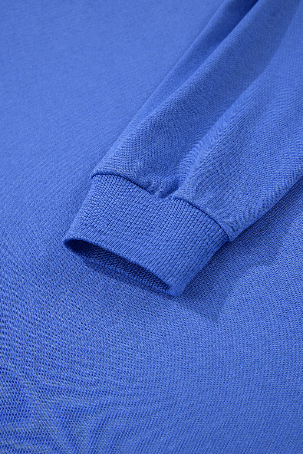 Tillandsia Purple Varsity Contrast Banded Sleeve Shift Sweatshirt Dress