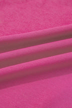 Rose Red Varsity Striped Detail Drop Shoulder Oversized Sweatshirt