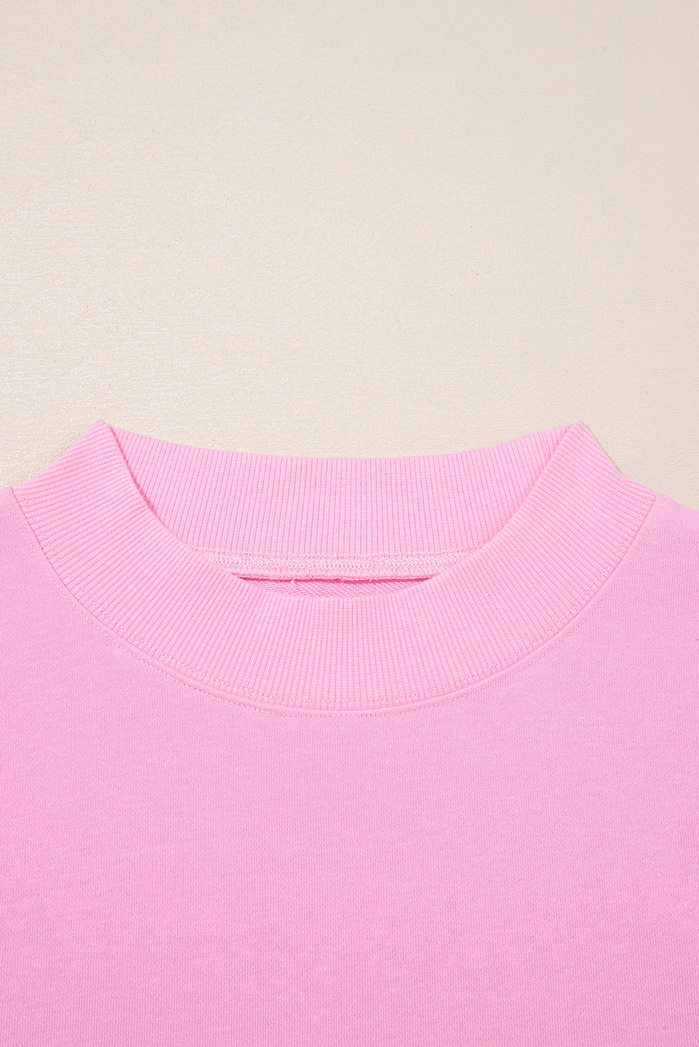 Pink Tiered Ruffle Ribbed Crew Neck Pullover Plus Size Top