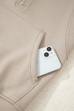 Beau Blue Half Zip Thumbhole Sleeve Hoodie Active Pants 2pcs Outfit