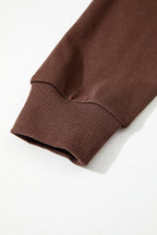 Rose Red Varsity Striped Detail Drop Shoulder Oversized Sweatshirt