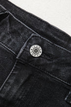 Black Wide Leg Pocketed High Waist Jeans