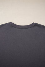 Rose Red Varsity Striped Detail Drop Shoulder Oversized Sweatshirt