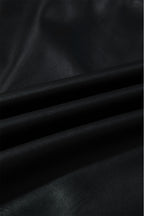 Black Vegan Leather Sleeveless Mini Dress