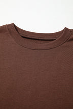 Rose Red Varsity Striped Detail Drop Shoulder Oversized Sweatshirt